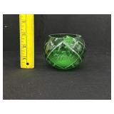 Emerald Cut Bohemian Crystal Rose Bowl