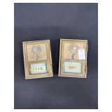 2 Small Vintage Brass Post Office Box Doors
