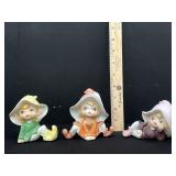 Vintage Homco Porcelain Pixie Figurines