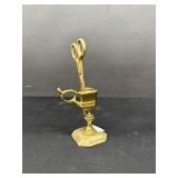 Vintage Queen Anne Brass Candle Snuffer & Stand