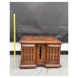 Gordons Inc. Oak Square Top End Table W/ Cabinet