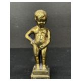 Vintage Brussels Brass Mannekin Statue