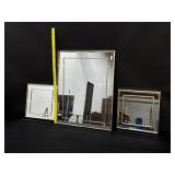 Set Of 3 Gold Accent Wall Mirrors