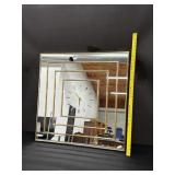 Gold Accent Wall Hanging Clock & Mirror