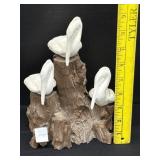 Vintage Pelican Trio Sculpture On Driftwood