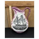 Grays Pottery Stoke on Trent England Ship Pitcher