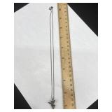 Antique Sterling Silver Chain & Angel