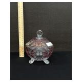 Vintage Westmoreland Ruby Flashed Footed Candy