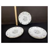 5 Vintage Franconia Millefleurs Dessert Plates