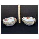 8 Royal Albert Country Roses Cereal Bowls