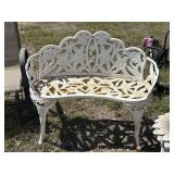 Vintage French Cast Iron Garden Bench