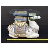 Vintage Ceramic Camel Plant Stand Table