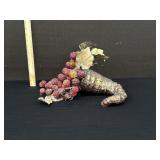 Vintage Paper Mache Cornocopia W/ Berries
