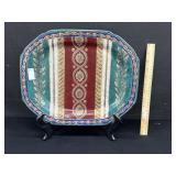 Vintage Decorative Ceramic Platter W/ Stand