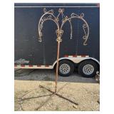 Antique Wrought Iron Plant Stand Hanging Tree
