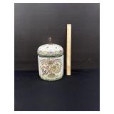 Vintage Porcelain Ginger Jar W. Swan Top