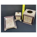 Vintage India Ink Bathroom Set