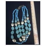 Vintage Multi Strain Turquoise & Beaded Necklace