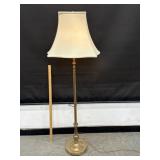 Heavy Vintage Brass Floor Lamp Swirl Bottom
