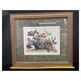 Vintage Framed Print "Basket of Flowers"