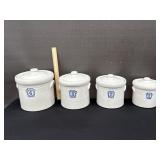 Pfaltzgraff Yorktowne Stoneware Cannister Set