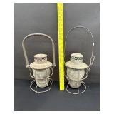 2 Antique Adams & Westlake Company RR Lanterns