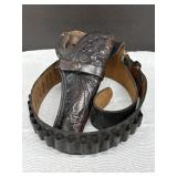 Vintage Leather Holster and Ammo Belt