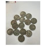 15 Buffalo Indian Head Nickels
