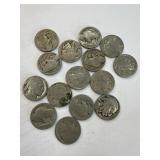 15 Buffalo Indian Head Nickels