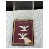 WWII Sterling Silver Colonel Rank Pins
