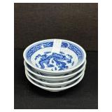 (4) x jingdezhen Blue & White Sauce Dishes