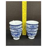 (5) x Jingdezhen Blue & White Tea Cups