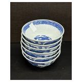 (5) x Jingdezhen Blue & White Rice Bowls