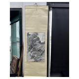 Shan Shui Asian Hanging Scroll Painting 5 Ft 7 "