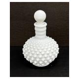 Vintage Fenton Hobnail Milk Glass Perfume Bottle