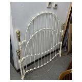 Brass Knob Queen Size Iron Bed