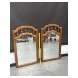 (2) x Saybrook Maple Colonial Mirrors