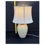 Urn Style Lamp Ceramic & Wood