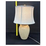 Urn Style Lamp Ceramic & Wood
