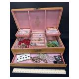 Vintage Jewelry Box W/ Contents