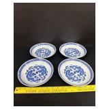 (4) x Jingdezhen Blue Dragon Porcelain Bowls