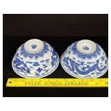 (2) x Deep Jingdezhen Blue & White Bowls