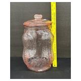 Vintage Pink Depression Planters Mr Peanut Jar