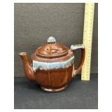 Vintage Brown Glazed Teapot Made in Korea