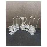 Vintage Tasting Pipe Wine Sippers W/ Pitcher