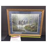 G. Harvey Graphics On Canvas Bull Run Signed COA