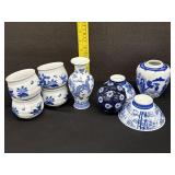 Large Lot Of Blue & White Asian Items