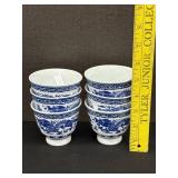 (6) x Jingdezhen Blue & White Tea Cups