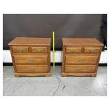 2 Saybrook Maple Dixie Tall Bedside Tables