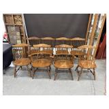 8 Temple Stuart Colonial Style Dining Chairs